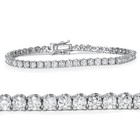 5ct Round-Cut Natural Diamond Tennis Bracelet 14K White Gold Women's 7"
