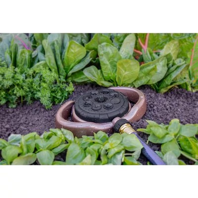 8-Pattern Adjustable Metal Lawn Sprinkler with 360° Swivel Hose Connection USA
