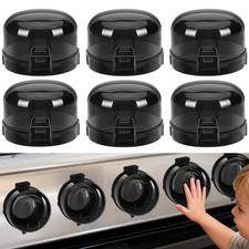Stove Knob Safety Covers, 6 Pack Universal Gas Stove Knob Covers, Heat-Resistant