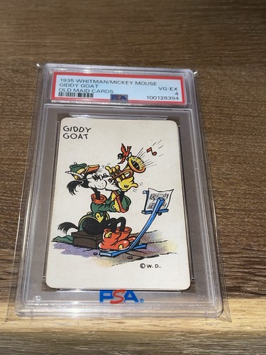Disney 1935 Whitman TOPOLINO - GIDDY GOAT vecchia cameriera PSA carta classificata - Foto 2 di 3