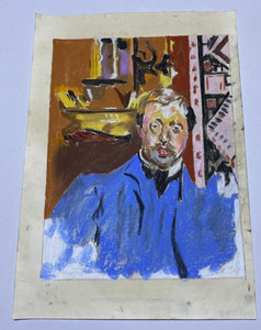 JOHN SINGER SARGENT Drawing on paper (Handmade) signed and stamped mixed media.