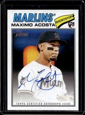 2026 Topps Heritage Maximo Acosta Real One Auto RC Rookie #ROA-MA Marlins
