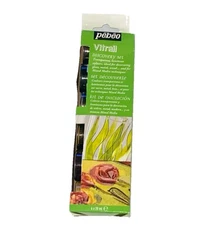 Pebeo Vitrail Set 6 Bottles Transparent Paints To Create A Stained Glass Effect
