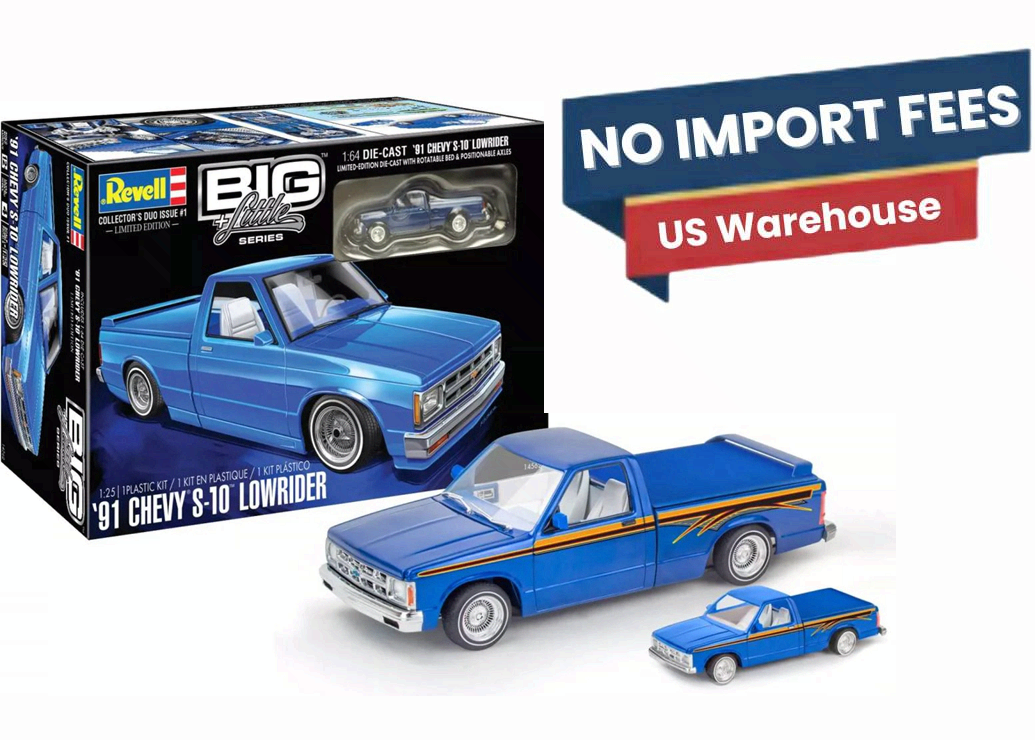 ミニカー Revell Lowrider Die Cast Transporter Revell 1991 Chevyy S10 Lowrider w/Small Die Cast Truck 1/25 14562