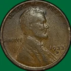 1933-D Lincoln Wheat Cent Fine F Coin #34966