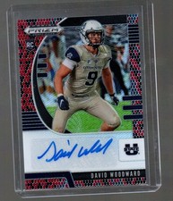 David Woodward 2020 Panini Prizm Draft Picks Red Black Snake Skin Prizm Auto
