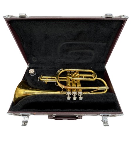 Vintage 1970s King 602 Cornet Trumpet Instrument W/ Case & 7c Bach Mouthpiece