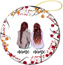 Best Friends Ornament Besties Personalized Ornament Holiday Christmas Friends...
