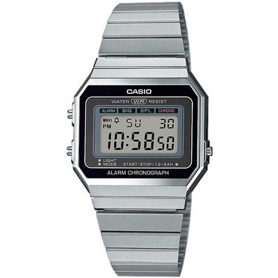 Casio A700W-1ADF HERREN UHR STAHL SLIM DIGITAL 32x37mm UNTERPREIS