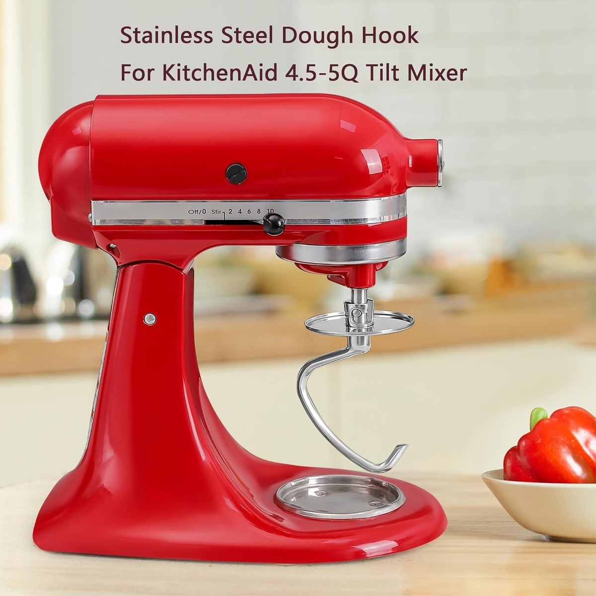 Roestvrijstalen platte klopper voor KitchenAid 4.5-5 Quart Tilt-Head