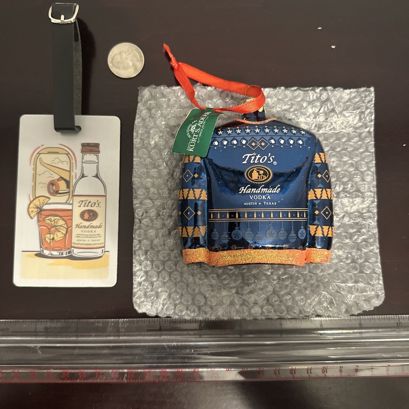 Kurt Adler Titos Christmas Ornament Glass Ugly Christmas Sweater Shaped NWT 