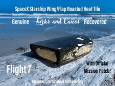 Spacex Starship Tps Tile Rare Flight 7 Flown Turks And Caicos Recovered