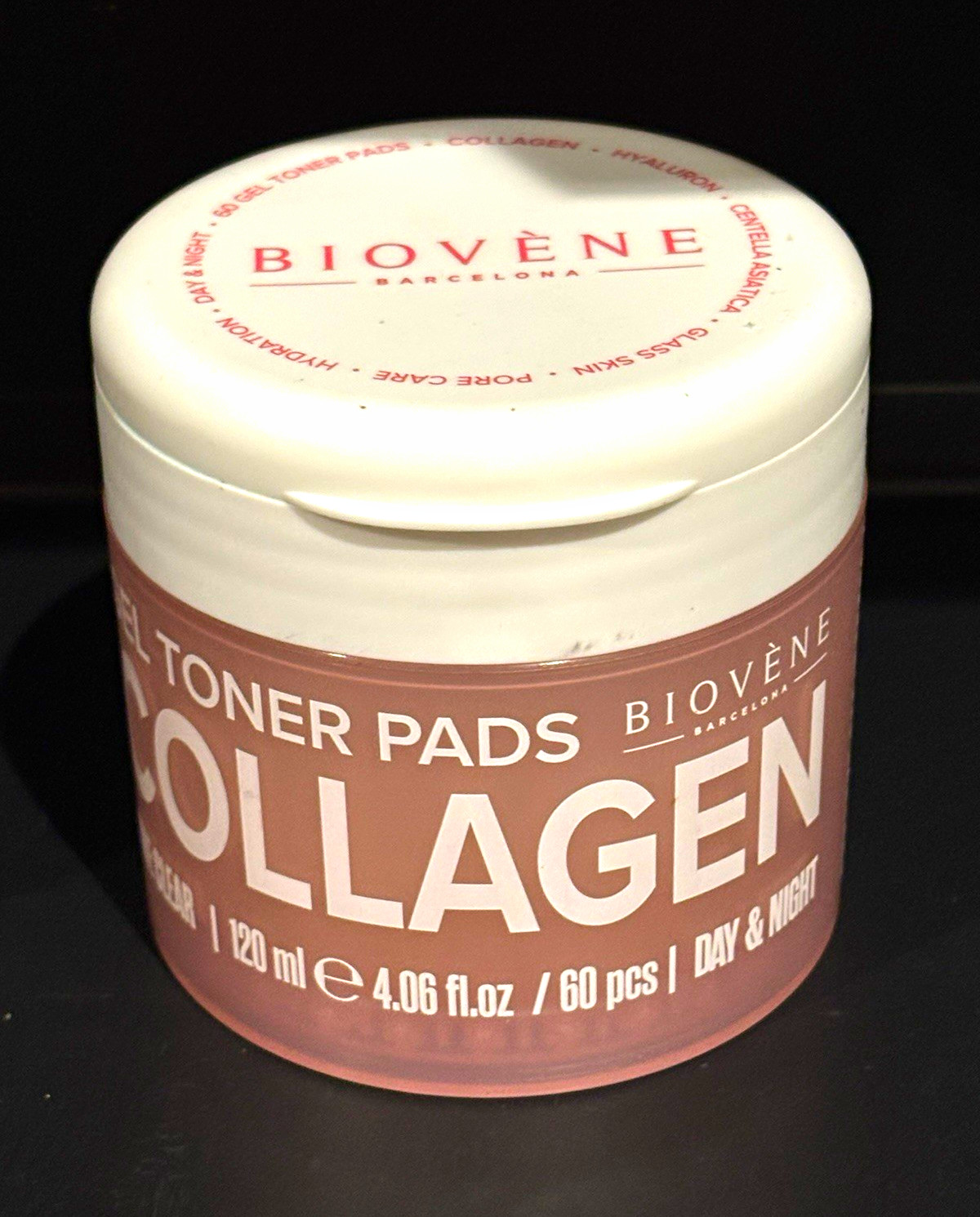 BIOVÈNE Barcelona Pore Clear Gel Toner Pads Collagen 120 ml 60 pcs Tweezers