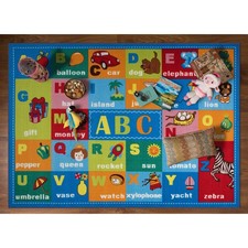 Kids Rugs Educational Learning Alphabet Symbols Non-Slip Carpet for Sale 3x5 Rug