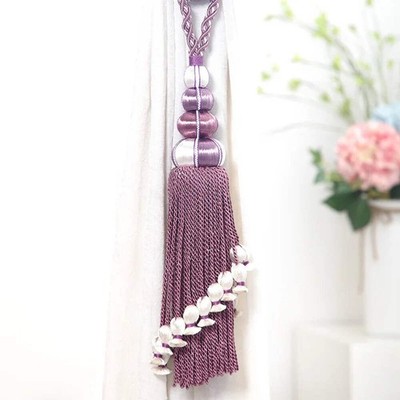 9 COLORS / Helena Luxury Decorative Curtain Drapery Holdback Tieback / PAIR