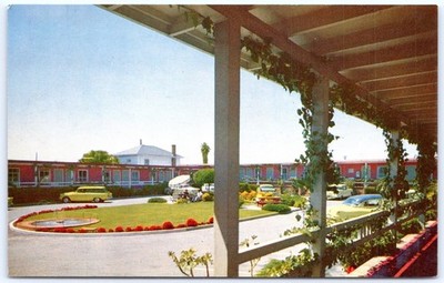Postcard Berkeley CA California Motel University Avenue Cars 1950s D40