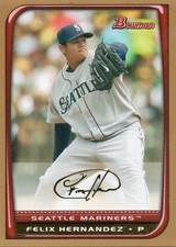 2008 Bowman Gold #157 Félix Hernández  