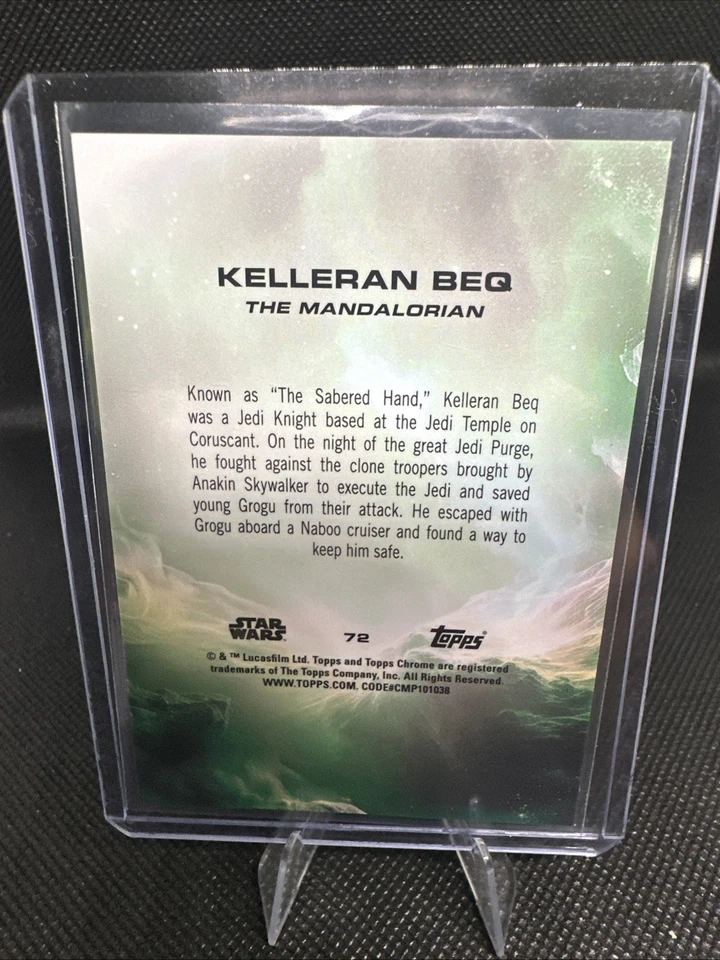 2025 Topps Chrome Star Wars Mustafar Black Lava Refractor Kelleran Beq /10 - Image 2 of 2
