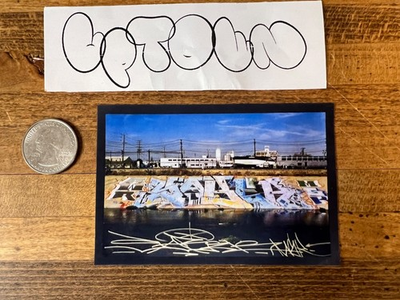 #ad #ad Saber LA River Piece sticker AWR MSK TSL Art Graffiti Piece Throw Up Tag Slap $18.84