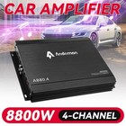 Andeman 8800W Car Audio Power Amplifier 4CH Bass Box Under Seat Subwoofer Amp UK