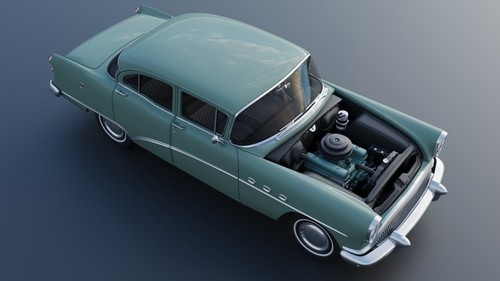 ABS-LIKE RESIN 3D PRINTED 1/25 1954 BUICK SPECIAL 4-DOOR SEDAN FULL KIT - Picture 7 of 13