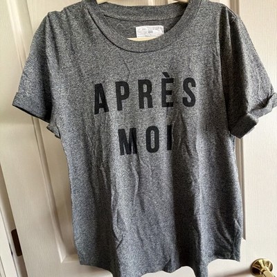 SOL ANGELES Anthropologie APRES MOI Heather Grey AFTER ME Jersey Knit T-SHIRT XL
