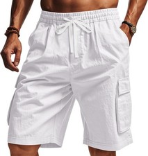 Men's Lightweight Cargo Shorts Drawstring Waist Multi-Pocket Summer Outdoor Wear