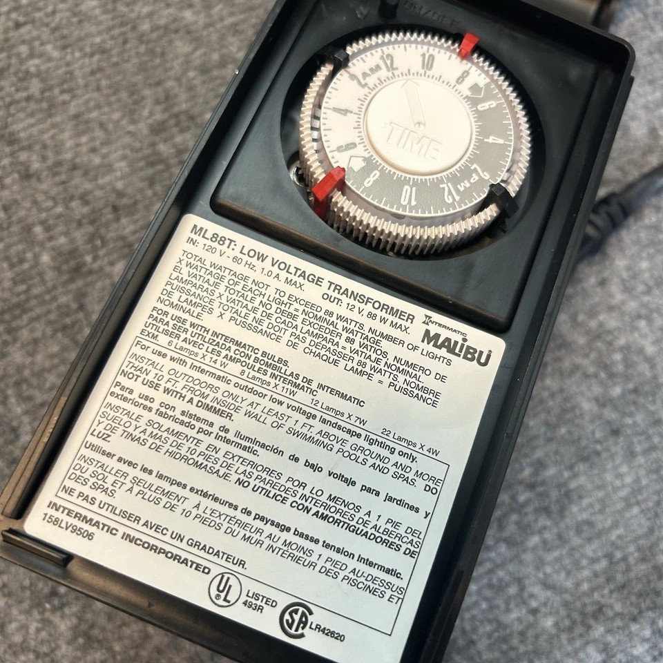 Malibu Intermatic Low Voltage Landscape Lighting Timer Transformer ML88T - Image 2 of 4