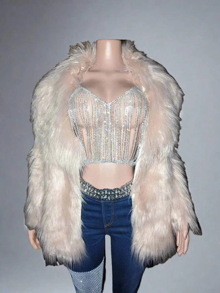 Искусственный мех пальто пушистый пальто - на Prima DND - Изображение 4 из 4