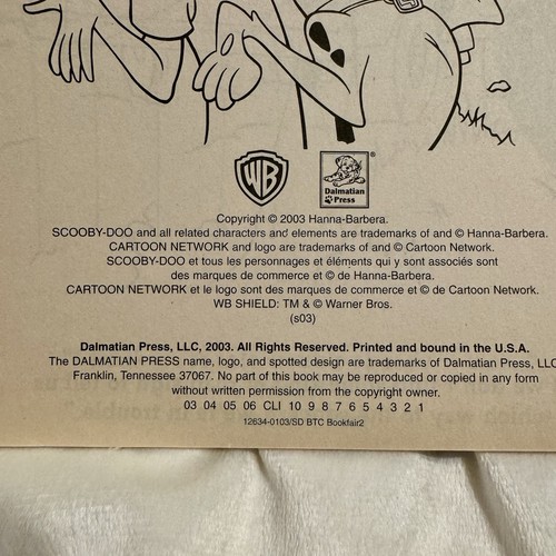 Vintage Scooby-Doo Coloring Book Dalmatian Press Cartoon Network 2003 Read Desc. - Imagen 5 de 7