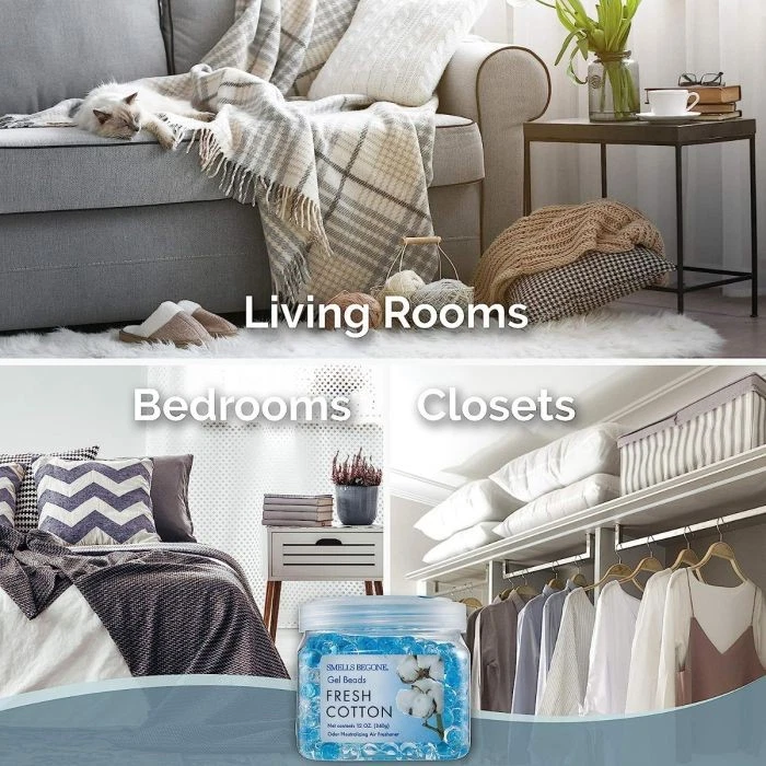 PACK DE 6 - Cuentas de gel neutralizadoras de olores ClearAir (algodón fresco) - Imagen 4 de 4