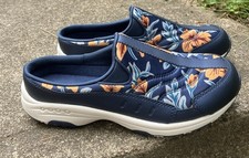 Easy Spirit Travel Time Mules 6M Floral Lightweight Slip On