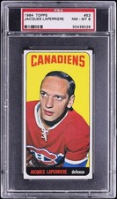 1964 Topps Hockey Jacques Laperriere #53 PSA 8