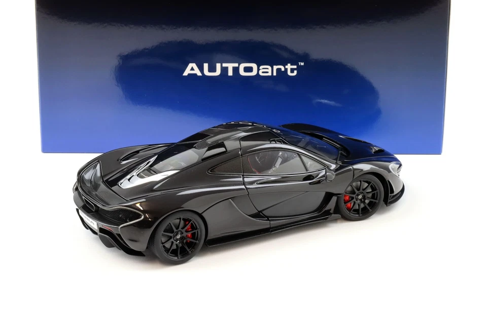 1:18 AUTOart McLaren P1 2013 Fire Noir/ Rouge Intérieur Noir 76065 - Photo 3/4