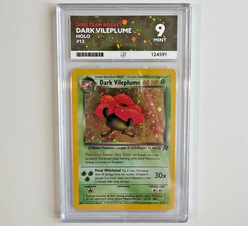 Dark Vileplume 13/82 Ace 9 Team Rocket 2000 Vintage Holo Pokemon Card Not PSA