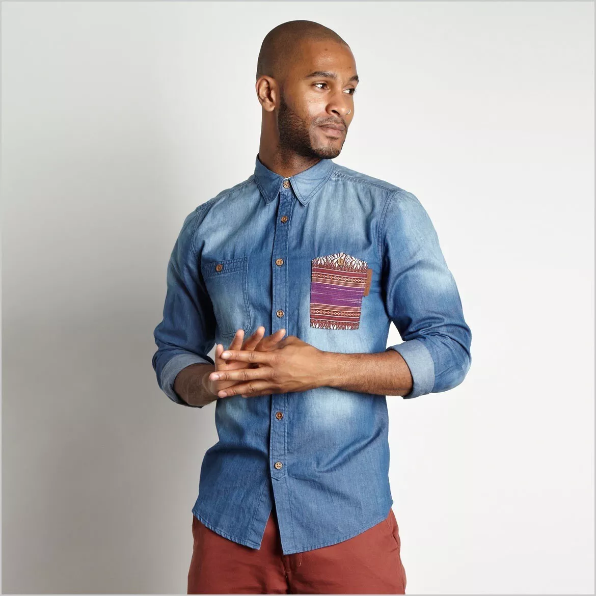 CRIMINAL DAMAGE CLOTHING BOROUGH BLUE DENIM SHIRT XL eBay