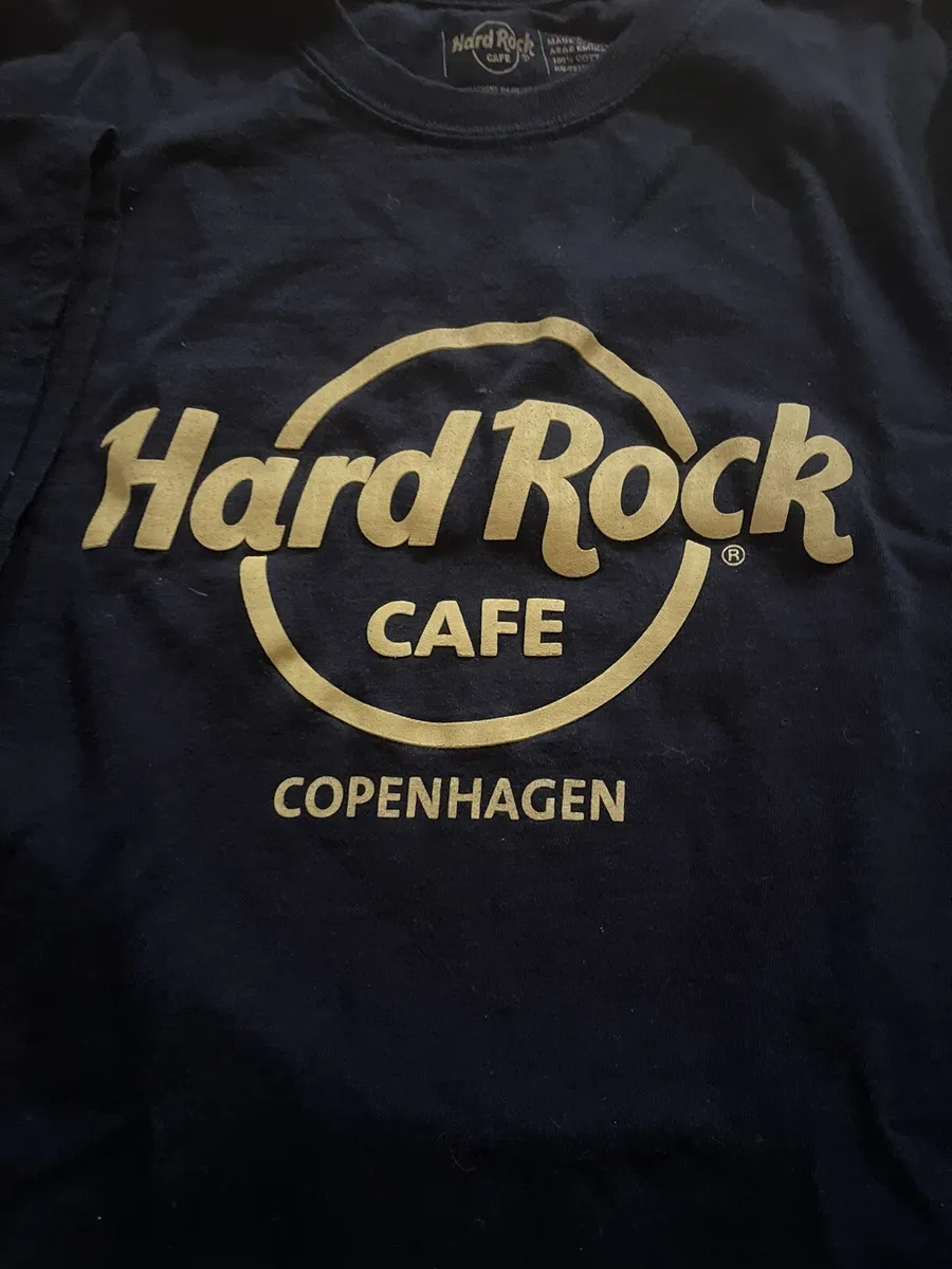Somatisk celle Forstærke sekundær Men&#039;s Hard Rock Cafe Copenhagen Graphic T-Shirt Size Large Color Blue  | eBay