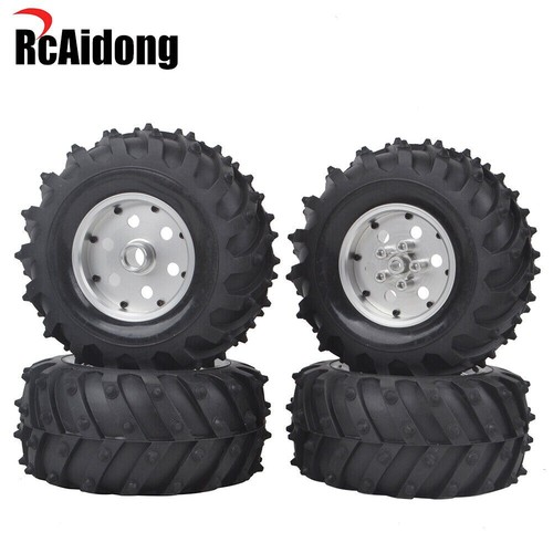 RC Rubber Tires w/Alu Rims Truck Pin Spike Tires for Tamiya Monster Beetle CW-01 - Bild 2 von 6