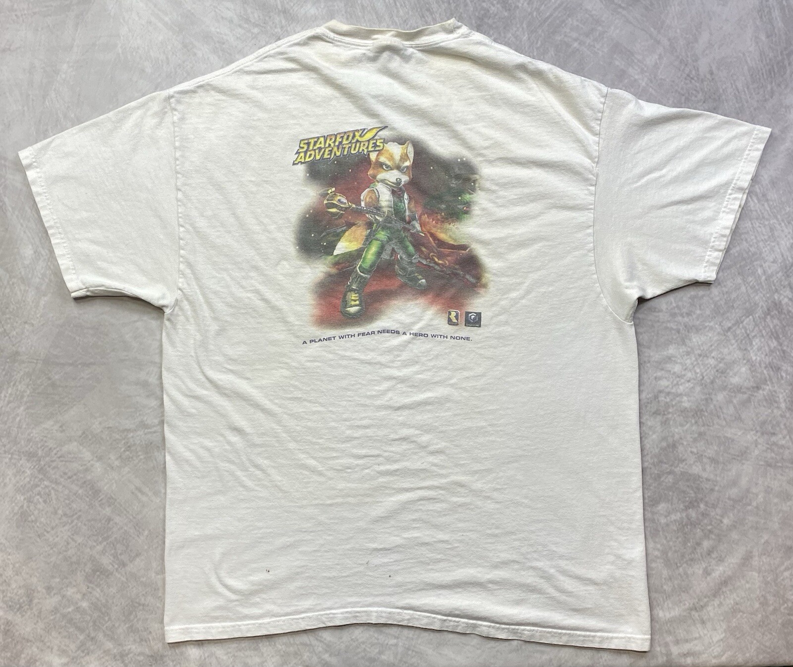 Vintage StarFox Adventures Nintendo GameCube Shirt Size XL A Planet With Fear