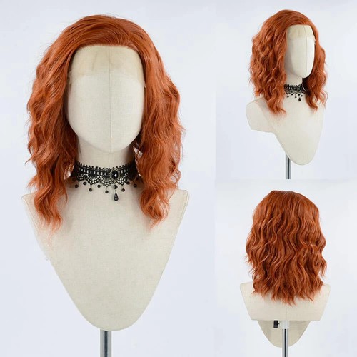 Synthetic Lace Front Wig Short Wigs for Women Short Bob Cut Water Wave Wigs - Foto 2 di 27