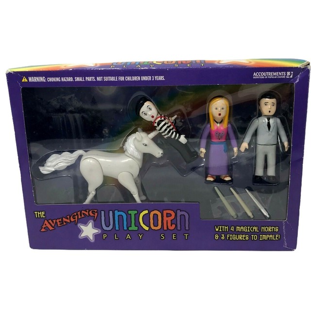 2005 Accoutrements Avenging Unicorn Play Set 4 Magical Horns 3 Figures