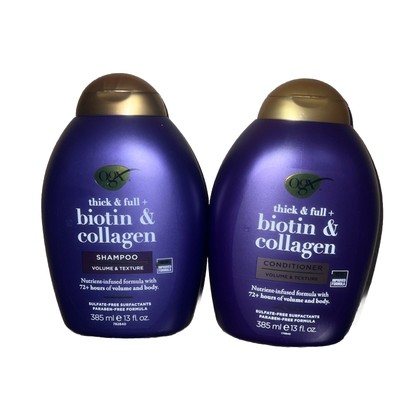 OGX Thick & Full Biotin & Collagen Shampoo Conditioner Set 385ml