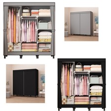 Schiebevorhang-Design mobiler Stoffschrank – Kleiderschrank für Camping/Home