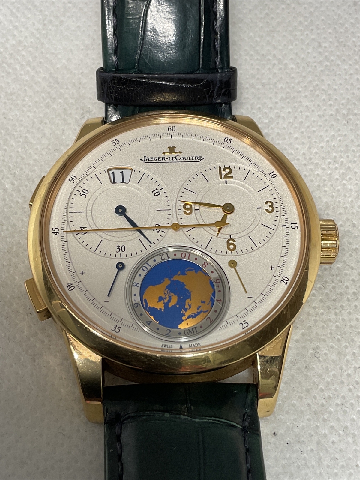 Jaeger Lecoultre Duometre Unique Travel Time Rose Gold Mechanical Watch Q6062520