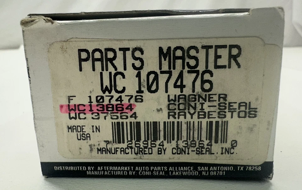 Cilindro de rueda de freno de tambor sello coni WC13864 para Chrysler Dodge Plymouth 78-01 Foto 2 de 4