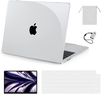 BlueSwan Hülle kompatibel für 2022 MacBook Air 13,6 Zoll M2 A2681 mit Tastatur