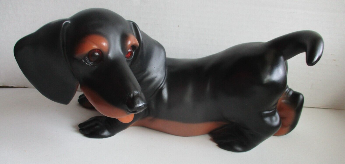 Digger Vintage 　達磨像　置物　約3.75㎏　Y　R9467 1983 Universal Statuary Dachshund Sausage Wiener Dog 205 Figural