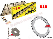 Honda VFR800Fi DID Gold X-Ring Chain and JT Front and Rear Sprockets Kit Set