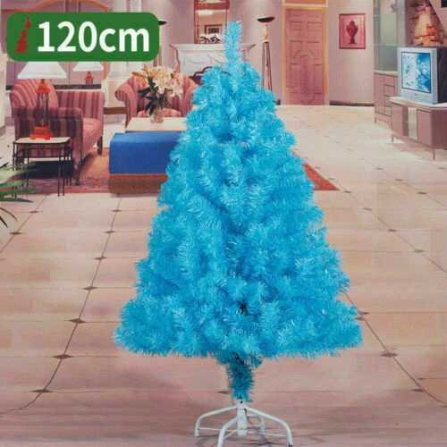 3-4ft 5ft 6ft 7ft Christmas Tree Undecorated Pink Purple Blue Gold Silver Black - Picture 22 of 24