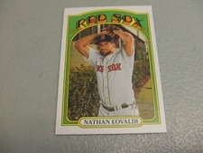 2021 Topps Heritage #320 Print Error Wrong Back Nathan Eovaldi w/Dylan Moore SP